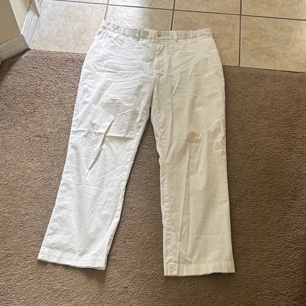 Polo Ralph Lauren golf Men's White Casual Cotton Pants size 43” inches